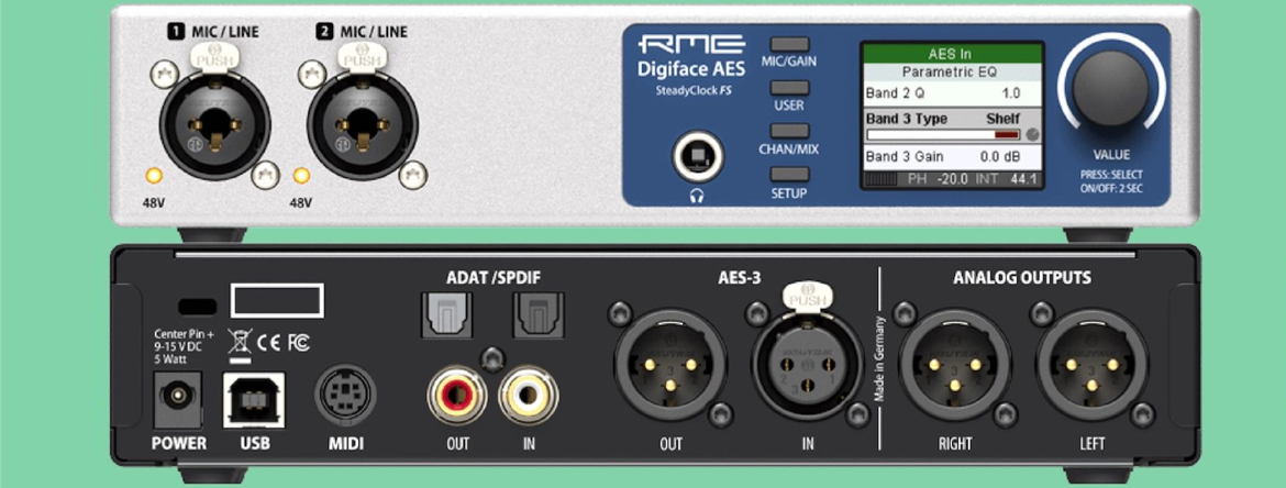 Digiface AES - портативный USB-аудиоинтерфейс RME профессионального уровня